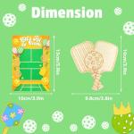 Pzhgoct Pre-Packed Pickleball Party Favors: 12 PCS Pickleball Party Decorations Wooden Painting Craft Kits with Cards - Pickleball Birthday Party Decorations Stuffers Gifts Supplies for Kids Adults