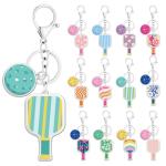 Shejdgart Pickleball Keychain Gifts for Women, 12PCS Dinkball Party Favors Decorations for Players, Aesthetic Pickleball Acrylic Keychain Bulk Gift for Sport Lover