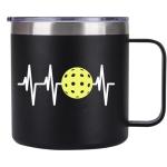 Pickleball Gifts for Men Women, Pickleball Mugs Stainless Steel Vacuum Insulated Coffee Tumbler Double Wall Cups 14 oz