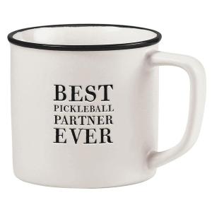 Santa Barbara Design Studio Pickleball Gift Coffee Cup Lili + Delilah Stoneware Coffee Mug, 16-Ounce, Best Pickleball Partner
