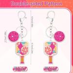Shejdgart Pickleball Keychain Gifts for Women, 12PCS Dinkball Party Favors Decorations for Players, Aesthetic Pickleball Acrylic Keychain Bulk Gift for Sport Lover