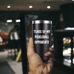 FVBCCY Tears of My Pickleball Opponents Tumbler,Picklebal Lovers Gift for Men Women,Pickleba Player Gifs,Pickleballs Accessories Gifts 20oz Stainless Steel Cup With Lid Straw