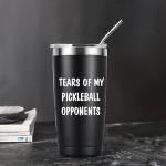 FVBCCY Tears of My Pickleball Opponents Tumbler,Picklebal Lovers Gift for Men Women,Pickleba Player Gifs,Pickleballs Accessories Gifts 20oz Stainless Steel Cup With Lid Straw