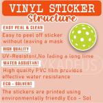 (3Pcs) Pickleball Stickers Waterproof Vinyl Pickleball Ball Decals for Water Bottle, Tumbler, Laptop, Phone Case, Scrapbooking, Team Players, Coach, 3" x 3"