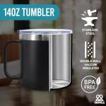 Panvola Playing Pickleball Improves Memory Pickleball Gifts Pickleball Player Insulated Coffee Mug 14oz With Handle And Lid Camping Travel Thermal Mugs 14 oz