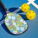 Noprintge Pickleball Paddle Cover Pickle Ball Paddle Sleeve Bags for Men Women Tropical Flowers Plants Pattern Pickleball Equipment Accessories Portable Protective Racket Cover