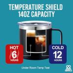 Panvola Playing Pickleball Improves Memory Pickleball Gifts Pickleball Player Insulated Coffee Mug 14oz With Handle And Lid Camping Travel Thermal Mugs 14 oz