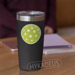 (3Pcs) Pickleball Stickers Waterproof Vinyl Pickleball Ball Decals for Water Bottle, Tumbler, Laptop, Phone Case, Scrapbooking, Team Players, Coach, 3" x 3"