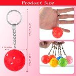 DLUGOPIS 12 Pieces Pickleball Ornament Gifts for Pickleball Lovers Pickleball Keychain Cute Pickleball Balls Bulk Mini Pickleball Keychain for Luggage Tags Sports Bag
