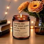 GSPY Scented Candle - Tennis Gifts for Women, Men - Funny Sports Themed Accessories Gifts for Tennis Player, Lover, Team - Funny Graduation, Valentines Day, Birthday Ideas for Boy, Him, Female, Mom