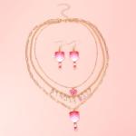 CEALXHENY Pickleball Necklace Earrings for Women Layered Pickleball Choker Necklace Pickleball Paddle Pendant Necklace Dangle Earrings Sport Game Day Accessores Gifts (Style D)