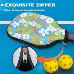 Noprintge Pickleball Paddle Cover Pickle Ball Paddle Sleeve Bags for Men Women Tropical Flowers Plants Pattern Pickleball Equipment Accessories Portable Protective Racket Cover