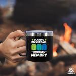 Panvola Playing Pickleball Improves Memory Pickleball Gifts Pickleball Player Insulated Coffee Mug 14oz With Handle And Lid Camping Travel Thermal Mugs 14 oz
