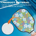 Noprintge Pickleball Paddle Cover Pickle Ball Paddle Sleeve Bags for Men Women Tropical Flowers Plants Pattern Pickleball Equipment Accessories Portable Protective Racket Cover