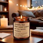 GSPY Scented Candle - Tennis Gifts for Women, Men - Funny Sports Themed Accessories Gifts for Tennis Player, Lover, Team - Funny Graduation, Valentines Day, Birthday Ideas for Boy, Him, Female, Mom