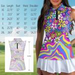 POLERO Oil Painting Shamrock Golf Shirts for Women Sleeveless St Patricks Day Golf Shirt Women Collared Tennis Tank Tops Slim Fit Quarter Zip Racerback Pickleball Tops 2XL