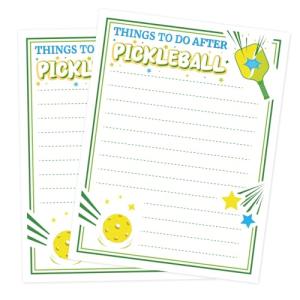 Fukaisu 2pcs Pickleball Notepads, 4.13x5.51in Things To Do After Memo Note Pads Funny PickleBall Gifts Stuff Women Smooth Writing & Easy to Tear(Green)