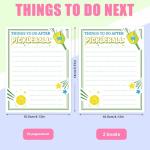 Fukaisu 2pcs Pickleball Notepads, 4.13x5.51in Things To Do After Memo Note Pads Funny PickleBall Gifts Stuff Women Smooth Writing & Easy to Tear(Green)