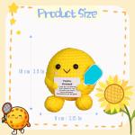 Pickleball Gifts, Crochet Positive Support Pickle Ball– Handmade Emotional Cheer Support Funny Gifts for Friend Coworker Birthday Christmas Stocking Stuffer White Elephant Under 10 Dollars