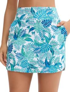 THE GYM PEOPLE Women's Golf Skort Tennis High Waist Lightweight Athletic Casual Skirts Built-in Shorts with 4 Pockets