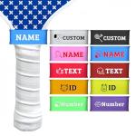 2PCS Personalized Pickleball Paddle Name Bands, Silicone Grip Bands for Racket Handles, Racquetball, Tennis & More, Custom Laser Engraved DIY Gifts for Pickleball Lovers