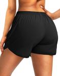 G Gradual Women's Running Shorts with Zipper Pockets Quick Dry Athletic Workout Gym 3" Short Shorts for Women with Comfy Liner (Black, Small)
