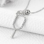 OSIRIDEH2 Pickleball Necklace, Pickleball Gifts for Women, Pickleball Teams Women, Pickleball Sport Lovers Gift, PB Necklace Valentine's Day Bday for Women (pickleball Silver 1)