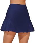 ATTRACO Tennis Skorts Skirts for Women Athletic Skorts Golf Skirts Pickleball Skirts Workout Running Navy XL