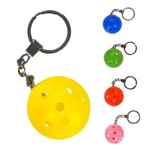 Racquet Inc Tennis Gifts 3D Pickleball Keychain - Yellow
