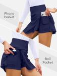 ATTRACO Tennis Skorts Skirts for Women Athletic Skorts Golf Skirts Pickleball Skirts Workout Running Navy XL