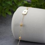 Play It Forward Gold Pickleball Bracelet | Women's Pickleball Paddle Jewelry - 18k Gold plated over Sterling Silver Pickleball Paddle Bracelet, Christmas Gift for Pickleball Players