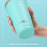 Swig Life 24oz Party Cup, Stackable Insulated Travel Coffee Tumbler with EZ Slider Lid, Cup Holder Friendly, Stainless Steel 24 oz Tumbler, Reusable Coffee Mug (Pickleball)