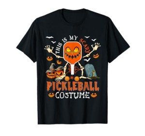 This Is My Scary Pickleball Costume Halloween Skeleton Lover T-Shirt