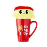 Plush and Mug Pickleball Pickle Ball Coffee Mug Valentine's Day Gift Set - Ceramic Tall Cup