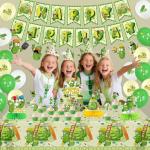 Cartoon Pickle Birthday Decorations Pickle Party Decorations Include Happy Birthday Banner Cake Toppers Honeycombs Tablecloth Balloons Pickleball Decor for Cucumber Theme Party Supplies