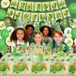 Cartoon Pickle Birthday Decorations Pickle Party Decorations Include Happy Birthday Banner Cake Toppers Honeycombs Tablecloth Balloons Pickleball Decor for Cucumber Theme Party Supplies