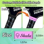 Lamdiy Personalized Pickleball Paddle Name Bands Silicone Custom Pickleballs Paddles Band for Paddle Grip on Racket Racquetball Paddles Pickleballs Accessories DIY Gifts for Pickleball Lovers
