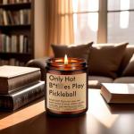 LEADO Candle, Pickleball Gifts for Women, Men - Funny Valentines Day, Birthday Gifts for Pickleball Lovers, Players - Pickle Ball Present for Mom, Friend, Teen Girl, Woman, Pickle Ball Accessories