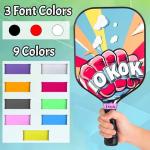 Lamdiy Personalized Pickleball Paddle Name Bands Silicone Custom Pickleballs Paddles Band for Paddle Grip on Racket Racquetball Paddles Pickleballs Accessories DIY Gifts for Pickleball Lovers