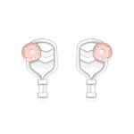 Pickleball Stud Earrings for Women - 925 Sterling Silver Sports Jewelry Pickle Ball Accessories Team Coach Gifts for Fans Valentines Easter Thanksgiving Day