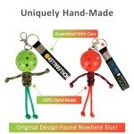 Kauai Sun 6Pcs Pickleball Handmade Keychains, Inspirational Gifts for Pickleball Lovers Women & Men, Cute Pickleball Ornament Accessories for Sports Bags, Unique Design in 6 Colors