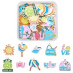 COGCHARGER 40Pcs 10 Style Pickleball Charms for Keychain Making Bulk Sun Paddle Sports Cap Backpack Charms Alloy Enamel Pendants for Jewelry Bracelet Necklace Earring DIY Supplies