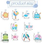 COGCHARGER 40Pcs 10 Style Pickleball Charms for Keychain Making Bulk Sun Paddle Sports Cap Backpack Charms Alloy Enamel Pendants for Jewelry Bracelet Necklace Earring DIY Supplies