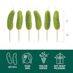 Genuine Fred Pickle Party Candles Set of 6 Quirky Pickle-Shaped Party Birthday Candles 2" Tall Fun and Unique Party Decor Gift-Ready Package