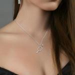 MIXJOY Pickleball Necklace for Women, Silver Paddle Pendant Necklace with Pickleball Ball Gift for PB Sport Lovers, Pickle Ball Player Jewelry, Sparkling Pickleballs Teams Gift, 1" Paddle