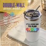 Onebttl Pickleball Gifts, Good Day to Play Pickleball, Insulated 20oz Stainless Steel Travel Tumbler with Lid