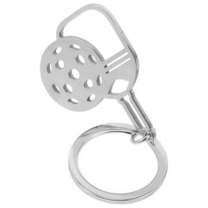 Milisten Pickleball Keychain Mini Stainless Steel Paddle and Ball Charm Lightweight Sports Accessory for Players Coaches and Party Favors
