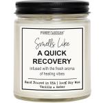Funny Candles - Get Well Soon “Smells Like a Quick Recovery Infused with Healing Vibes” – 100% Soy Wax, Vanilla Scent – Feel Better Gift for Friends, Coworkers, Her, Him – Made in USA