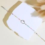 Gold/Silver Pickleball Bracelets for Women Adjustable Colourful Chain Pickleball Bracelet Gifts for Pickleball Lovers Sport (Pickleball Bracelet Silver)