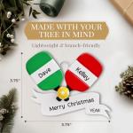 Personalized Pickleball Christmas Ornament 2024 – Free Customization in 24 Hours – Pickle Ball Paddles Ornament with Name – Unique Sports Souvenir in a Gift Box